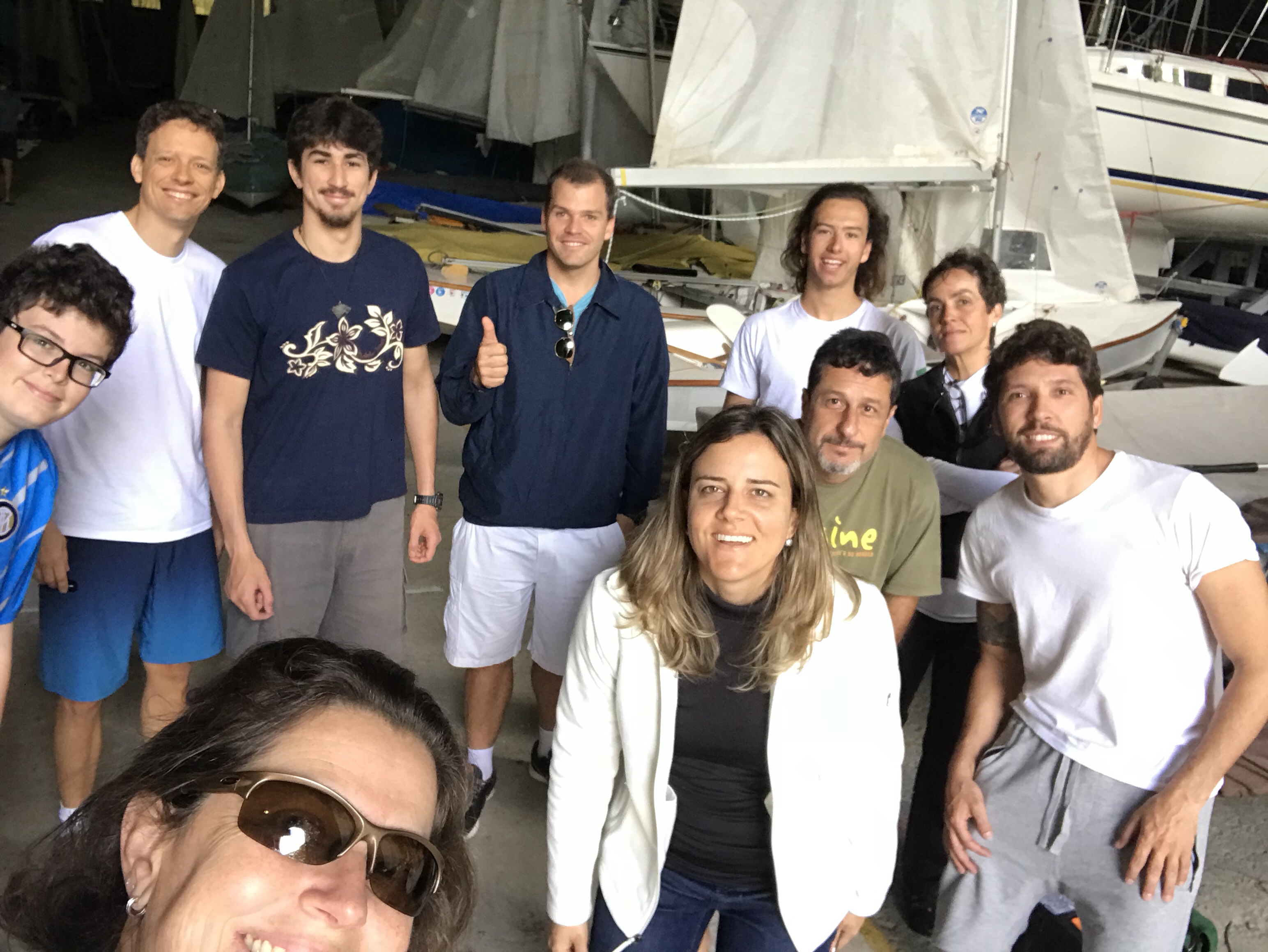 Bellotti no hangar dos snipes